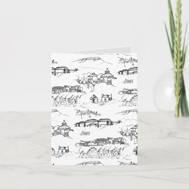 Carte Toile Chattanooga Noir et Blanc (avec Gris) (Devant)