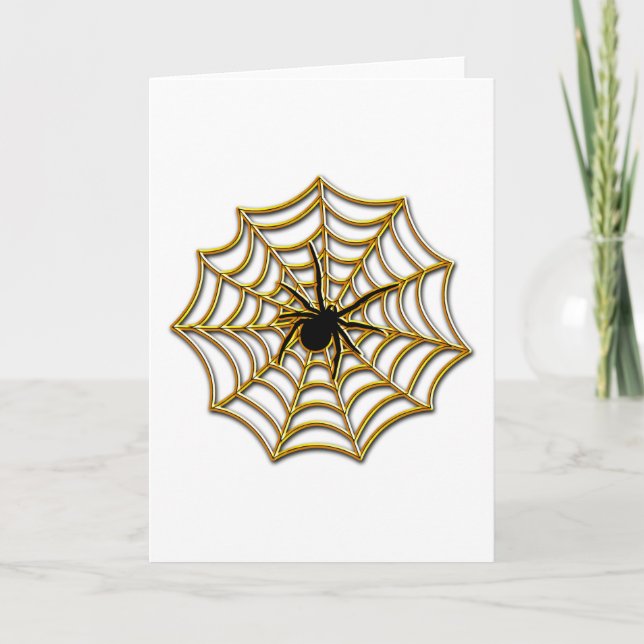Carte Toile d'araignée de Halloween (Devant)