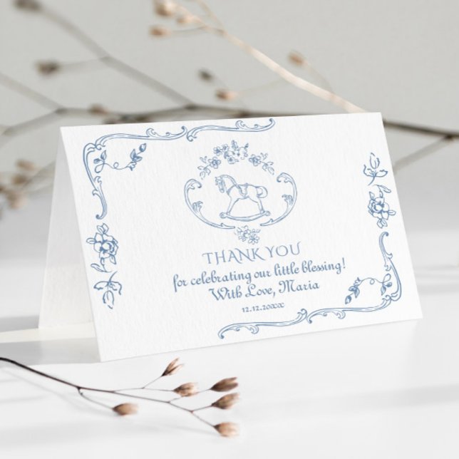 Carte Toile Elegant cadre rocking cheval Merci (Créateur téléchargé)