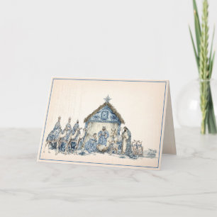 Carte Toile   Nativité Chinoiserie