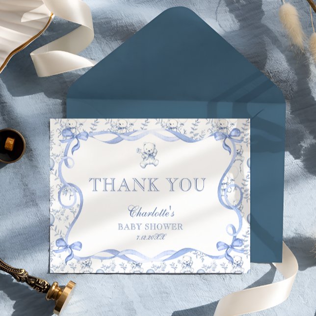 Carte Toile Teddy Bear Merci (Créateur téléchargé)
