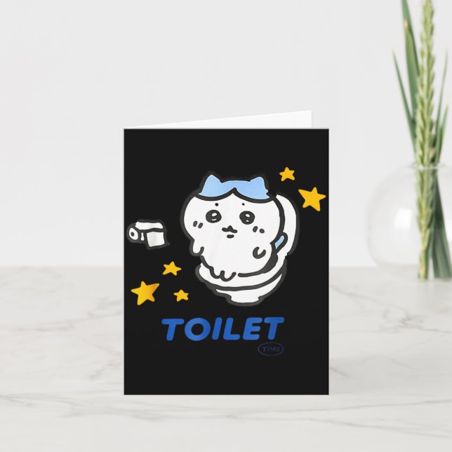 Carte Toilet Time Chikawa Meme Funny Tee  (Devant)