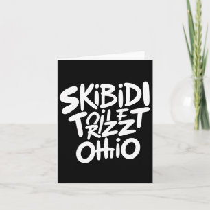 Carte Toilette Skibidi Rizz Ohio Mème drôle Rétro Vintag