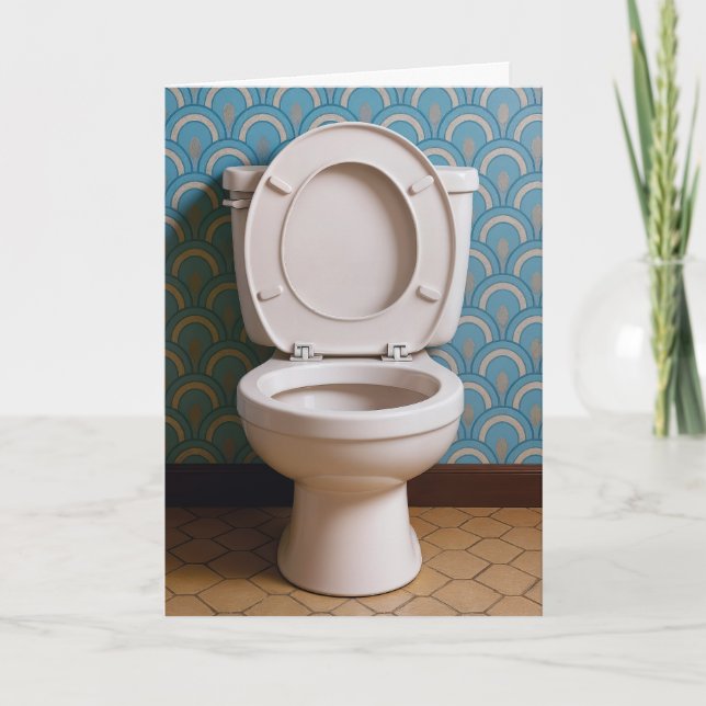 Carte Toilettes de fête des pères dans une salle de bain (Devant)