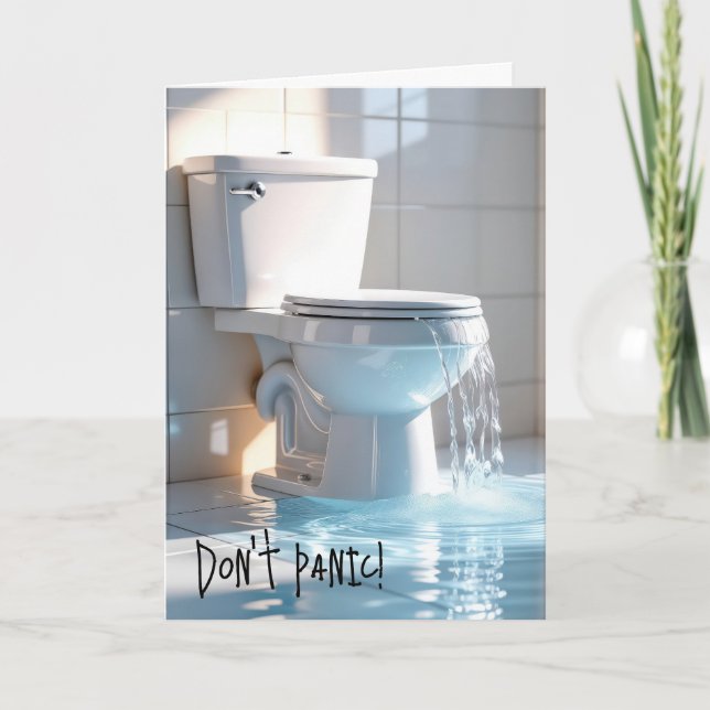 Carte Toilettes débordantes Vieillir Humour d'anniversai (Devant)