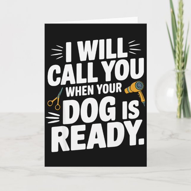 Carte Toiletteur de chien cool Art pour hommes femmes To (Devant)