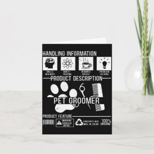 Carte Toiletteur pour animaux de compagnie pour hommes s