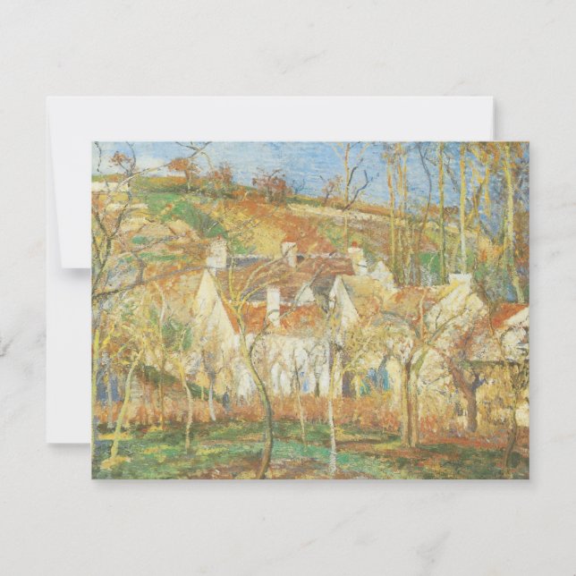 Carte Toits rouges, Coin d'un village, Hiver par Pissarr (Devant)