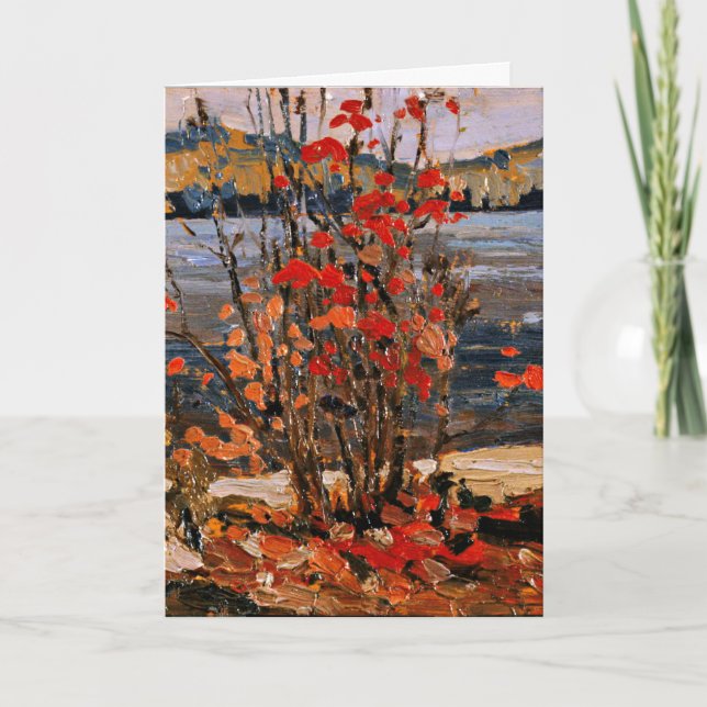 Carte Tom Thomson - Lac et Arbre rouge (Devant)