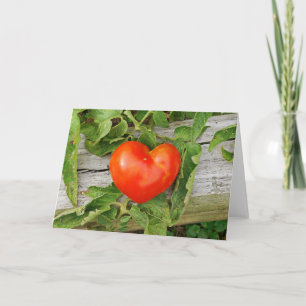Carte Tomate en forme de coeur