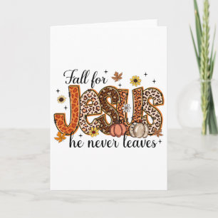 Carte Tombez amoureux de Jésus, il ne part jamais, Thank