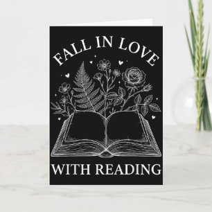 Carte Tombez amoureux de la lecture Floral Book Lover Sa