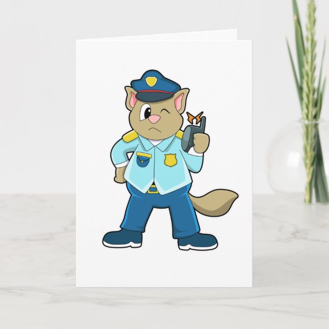 Carte Tomcat en tant qu'officier de police avec Uniforme (Devant)