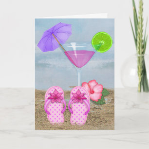 Carte tongs et retraite en cocktail