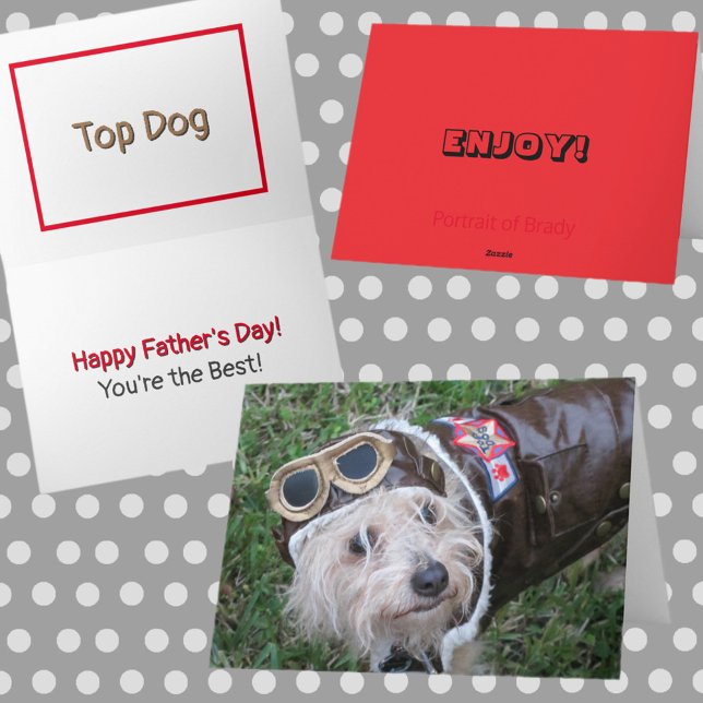 Carte Top Fête des pères de chien ou fête d'anniversaire (Créateur téléchargé)