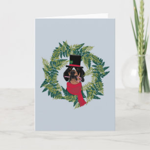 Carte Top Hat Coonhound Wreath