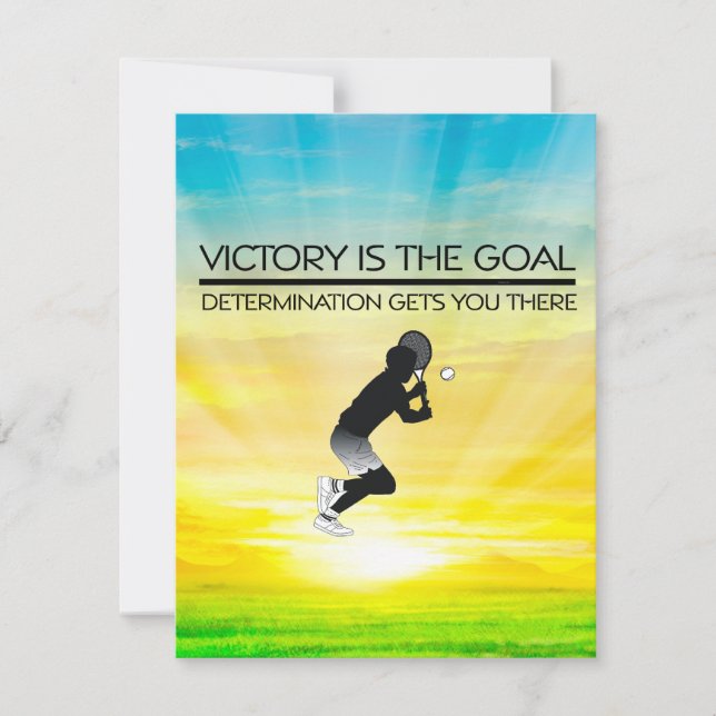 Carte TOP Tennis Victory Slogan (Devant)