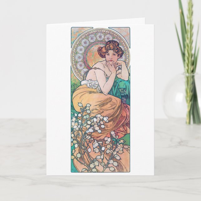 Carte Topaz (Quatre Bijoux), Alphonse Mucha (Devant)