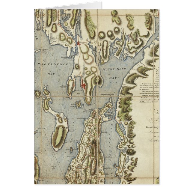 Carte topographique de la baie de Narraganset (Devant)