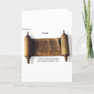 Carte Torah "Si ce n'est pour moi" Sagesse Citer Cadeaux