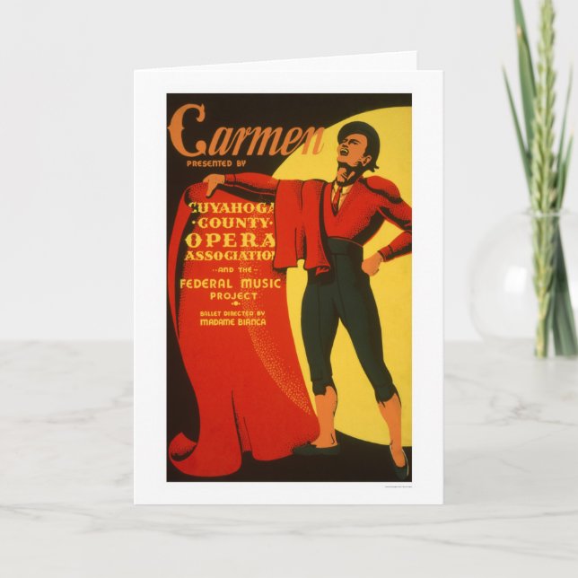 Carte Toréador Carmen WPA 1939 (Devant)