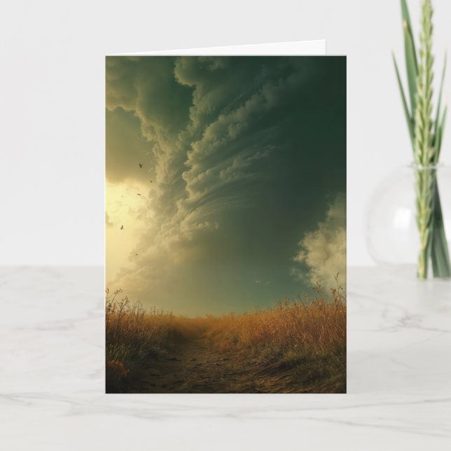 Carte Tornade Anniversaire Dans Le Midwest Great Plaines (Devant)