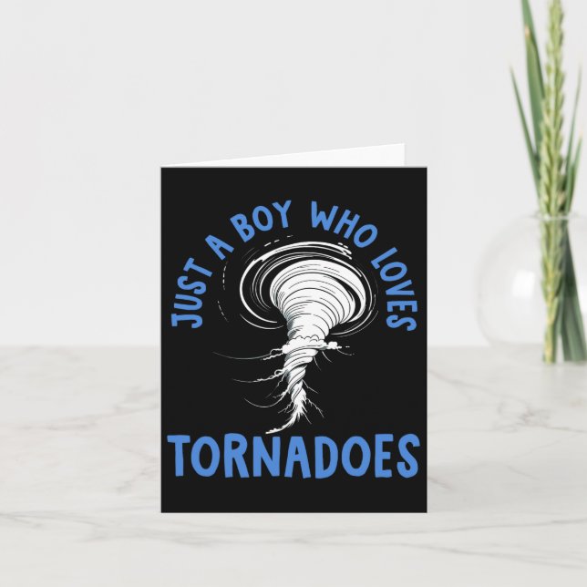Carte Tornado Anniversaire Garçon Storm Chaser Garçons E (Devant)
