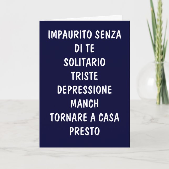 CARTE TORNARE A CASA PRETO (RENTREZ-VOUS BIENTÔT À LA MA (Devant)