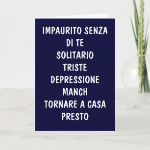 CARTE TORNARE A CASA PRETO (RENTREZ-VOUS BIENTÔT À LA MA
