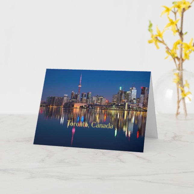 Carte Toronto à la nuit (Fleur jaune)