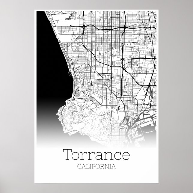 Carte Torrance - California - City Map Poster (Devant)