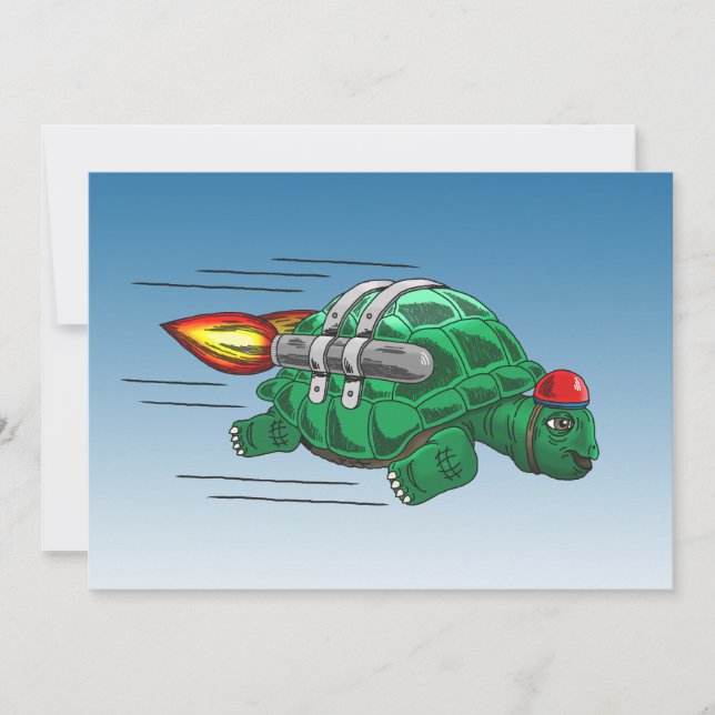 Carte Tortue à fusée rapide (Devant)