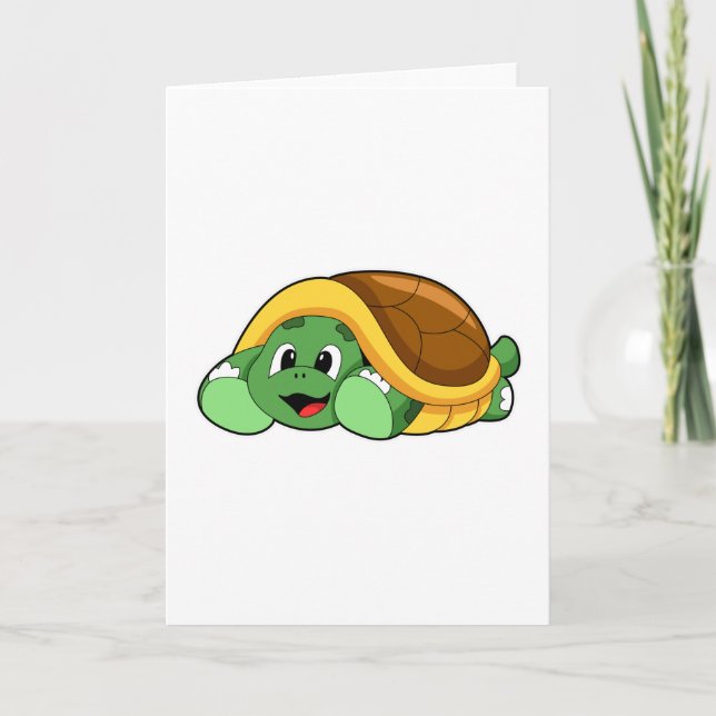 Carte Tortue avec coquille comme couverture (Devant)