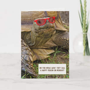 Carte tortue avec lunettes de soleil pour la retraite