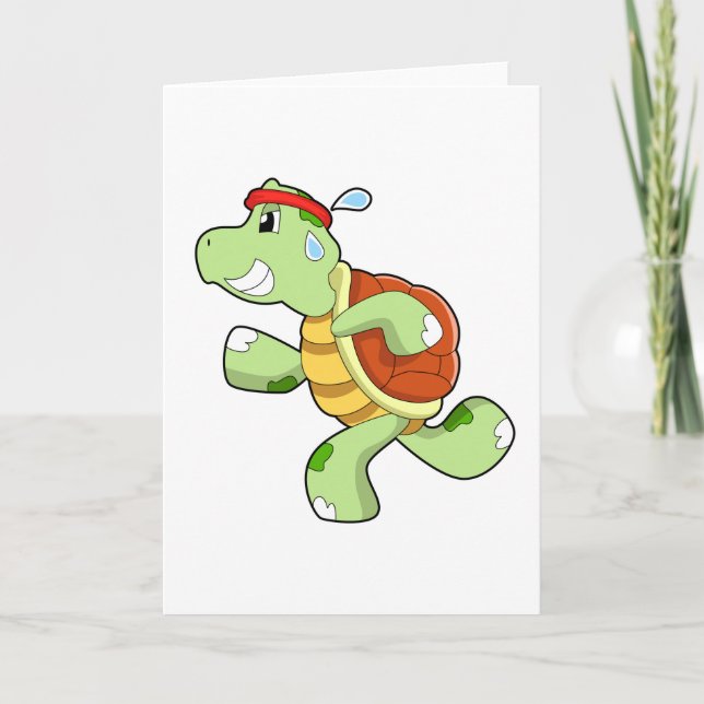 Carte Tortue comme coureur (Devant)