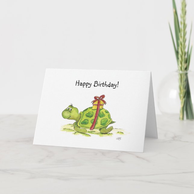 Carte Tortue d'anniversaire (Devant)