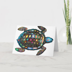 Carte Tortue de couleur