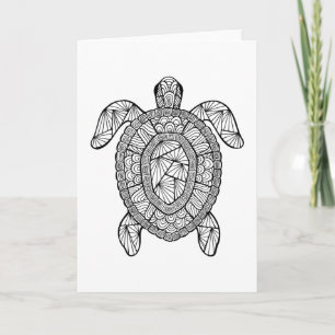 Carte Tortue inspirée