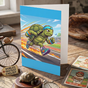 Carte Tortue Rapide Sprinteur Athlétique Coureur