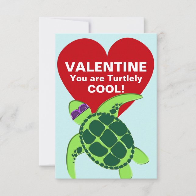 Carte Tortue Valentine (Devant)