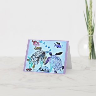 Carte Tortues de mer embrassantes