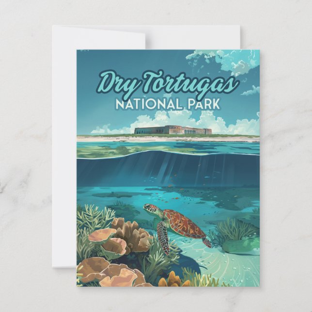 Carte Tortugas Dry National Park Florida Turtle Ca (Devant)