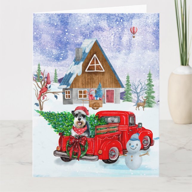 Carte Tosa Inu Chien Camion De Livraison De Noël Dans La (Devant)