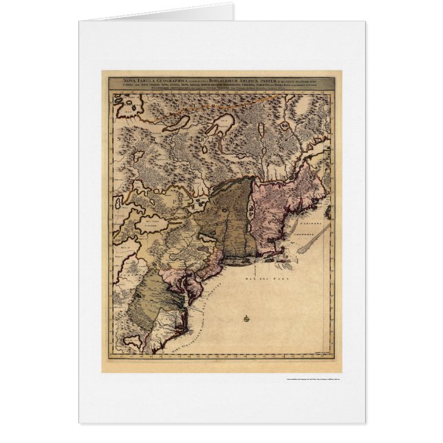 Carte tôt 1717 de l'Amérique Visscher (Devant)