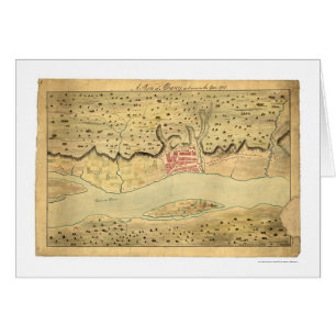 Carte tôt 1758 d'Albany New York