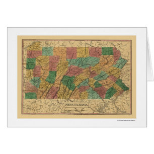 Carte tôt 1829 de chemin de fer de la Pennsylvani