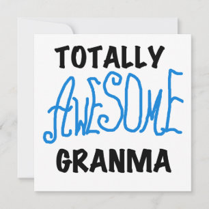 Carte Totalement génial Granma Blue Tshirts Cadeaux