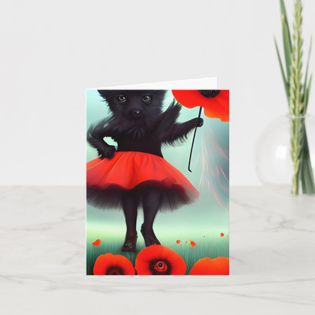 Carte Toto in the Poppies All Occasions Card (Devant)