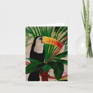 Carte Toucan Bird Exotic Jungle Art Note Card