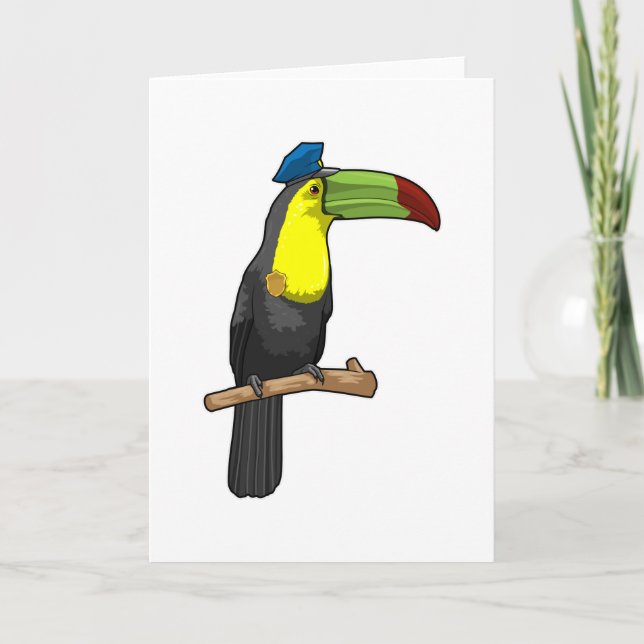 Carte Toucan en policier Police (Devant)
